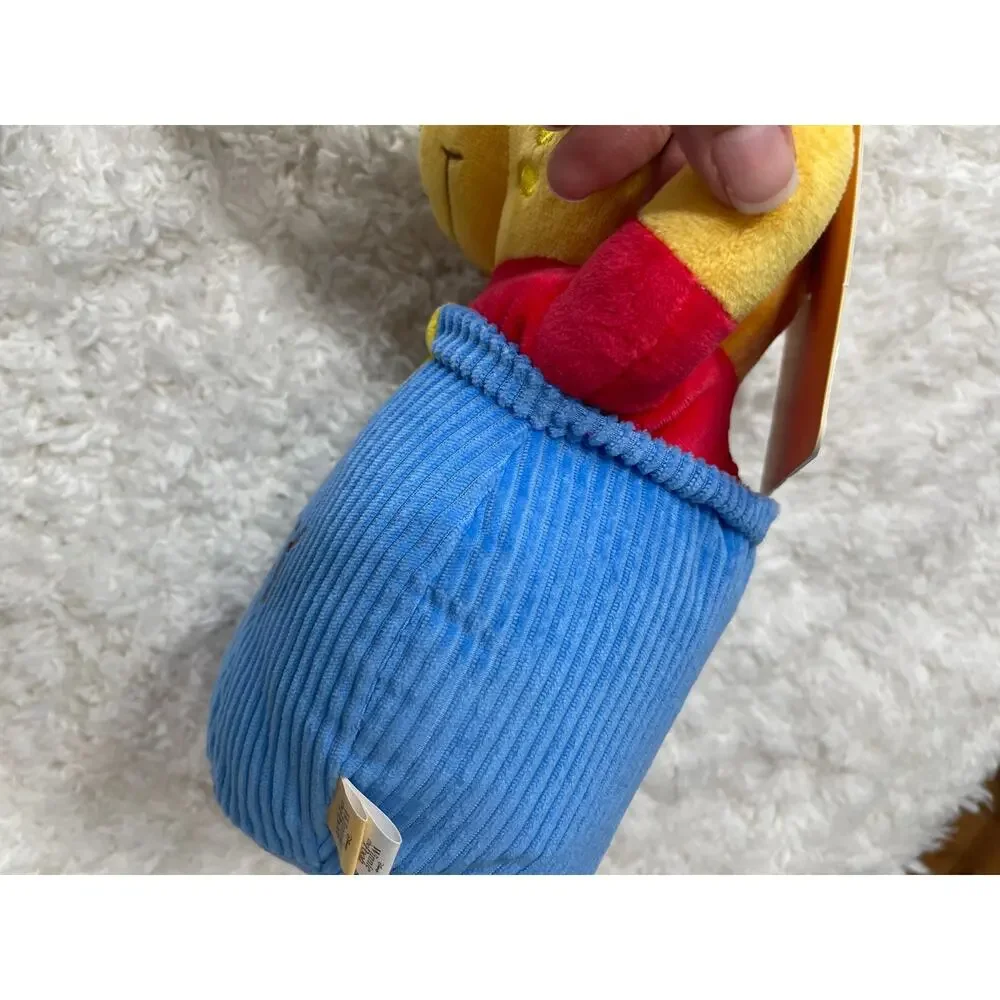 Disney Winnie the Pooh Dog Squeaky Toy Honey Pot Plush Squeaker Yellow Blue NEW